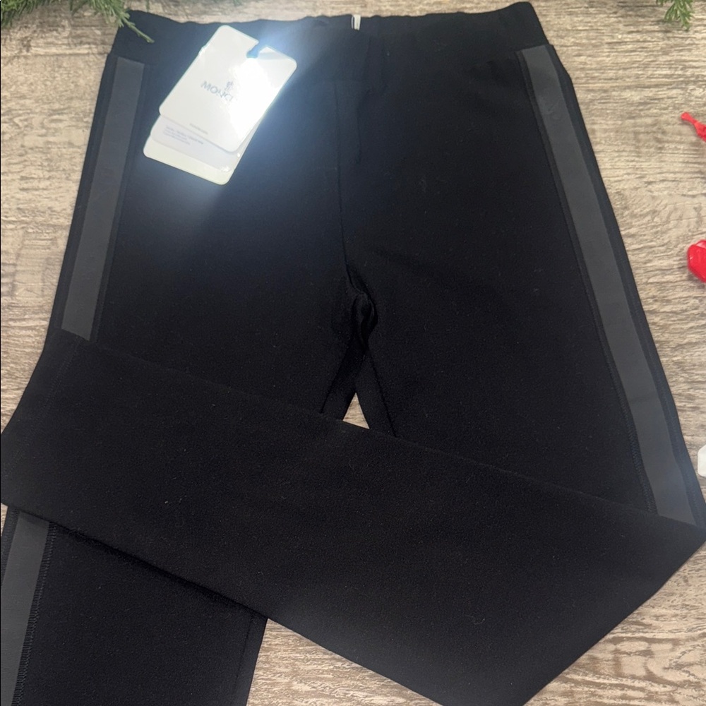Moncler Black Leggings with Subtle Branding